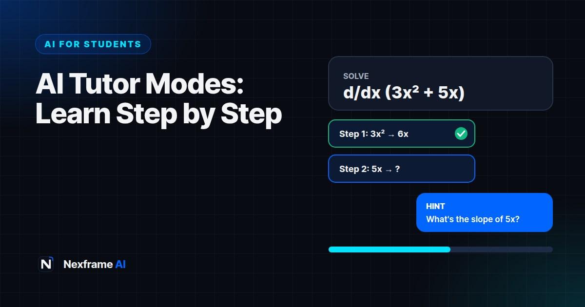 AI Tutor Modes: Learn Maths and Coding Step by Step