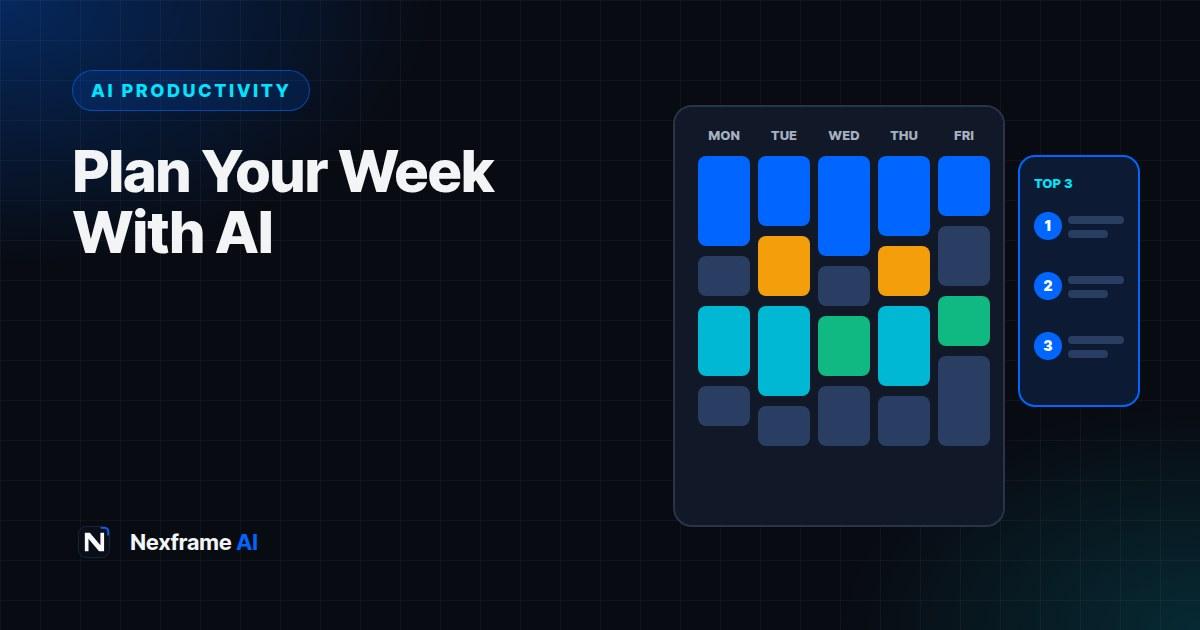 How to Plan Your Week With AI (Simple System)