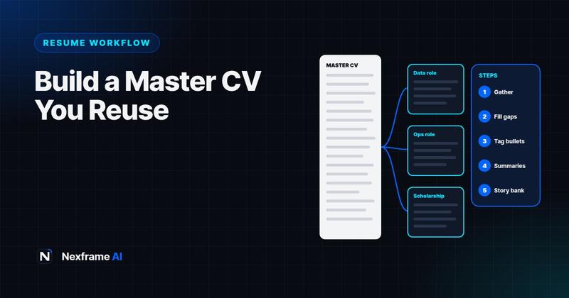 Master Resume: Build One With AI and Reuse It