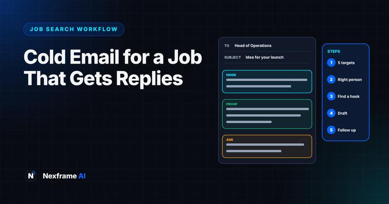 Cold Email for a Job: Write One With AI That Gets Replies