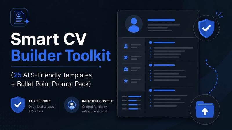 Smart CV Builder Toolkit | 25 ATS-Friendly Templates