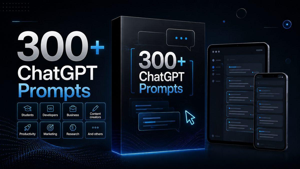 300+ ChatGPT prompts for students, developers, content creators and others. 