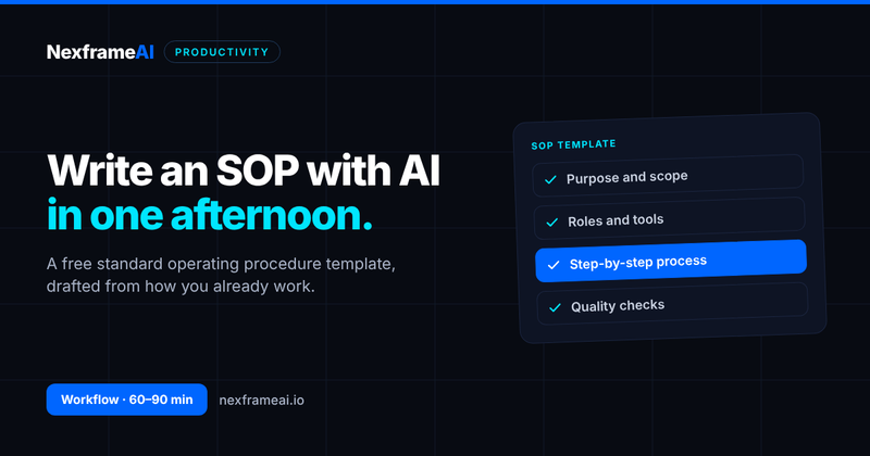 Standard Operating Procedure Template + AI Workflow