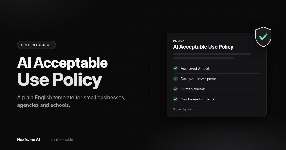 AI Acceptable Use Policy Template for Small Teams
